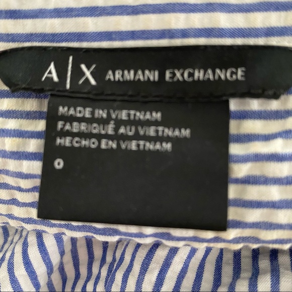 A/X Armani Exchange Button front Striped Dress 0 - Picture 9 of 13
